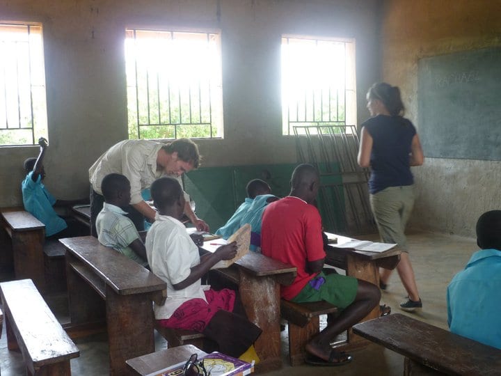 Volunteer teaching English abroad