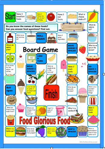 Board games for kids learning English